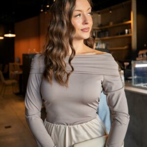 Blouse Elégance Taupe