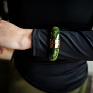 Bacelet jonc Olive