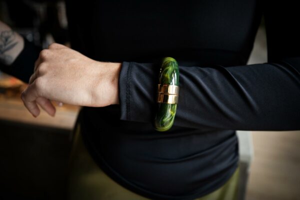 Bacelet jonc Olive