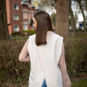 Blazer dos ouvert crème