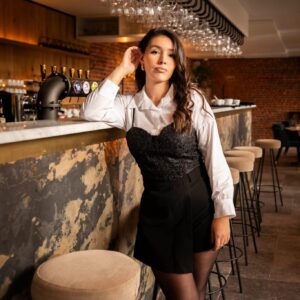 Top effet corset paillette